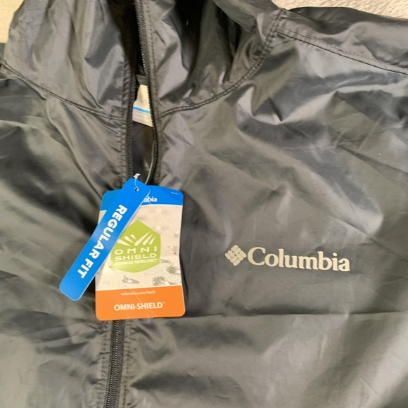 Columbia Jacket Mens Large Black Omni-Shield Windbreaker Center Ridge II NEW - Picture 2 of 11